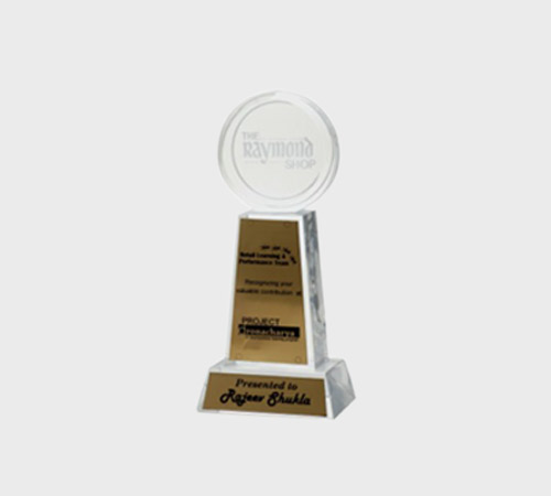 Clear-Topped Gold Acrylic Tower Plaque - SKU ACA-046 - Acrylic