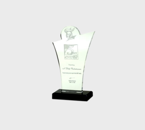 Clear Acrylic Fan Plaque with Bull Emblem - SKU ACA-053 - Acrylic