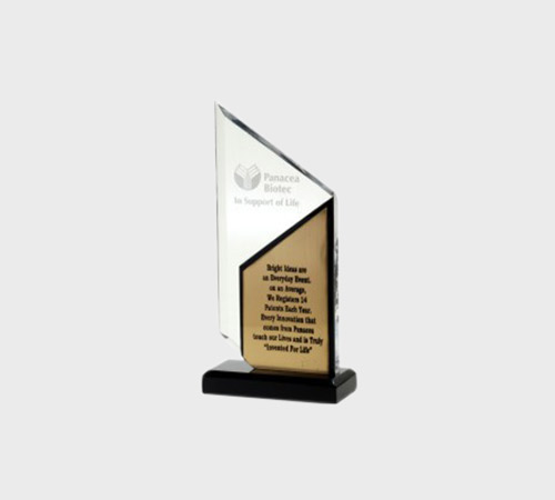 Two-Tone Silver and Gold Acrylic Plaque - SKU ACA-079 - Acrylic