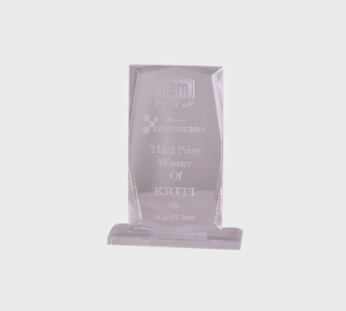 Clear Acrylic Faceted Rectangular Plaque - SKU ACA-084 - Acrylic