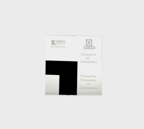 Black and White Geometric Acrylic Plate - SKU ACA-086 - Acrylic