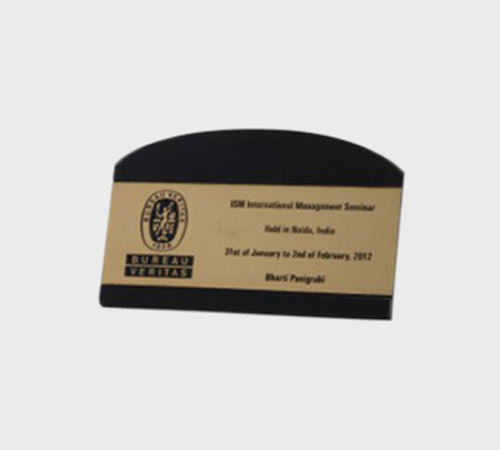 Gold and Black Acrylic Arch-Top Plaque - SKU ACA-094 - Acrylic