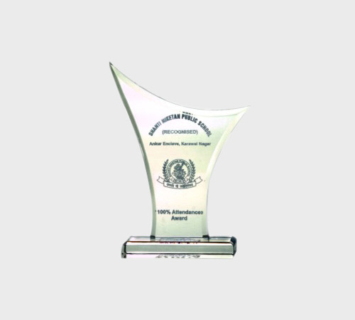 Clear Acrylic Sail Plaque with Laurel Crest - SKU ACA-096 - Acrylic