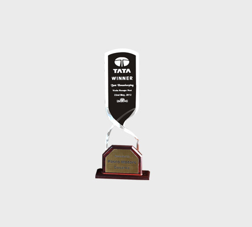 Black Acrylic House-Shaped Plaque on Wood Base - SKU ACA-115 - Acrylic
