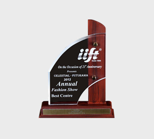 Black Acrylic Sail Plaque with Rosewood Pillar - SKU ACA-156 - Acrylic