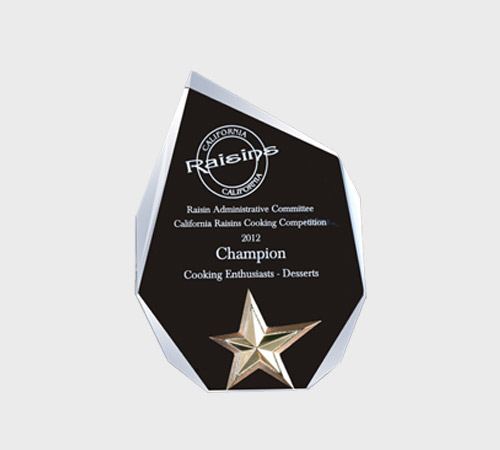 Black Acrylic Shield Plaque with Gold Star - SKU ACA-161 - Acrylic