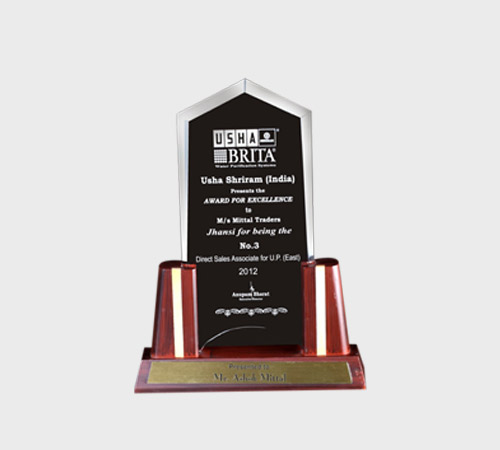 Black Acrylic House-Shaped Plaque with Wood Pillars - SKU ACA-164 - Acrylic
