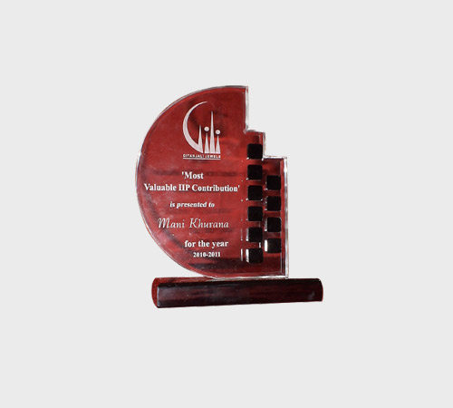 Maroon Acrylic Stepped Fan Plaque - SKU ACA-183 - Acrylic