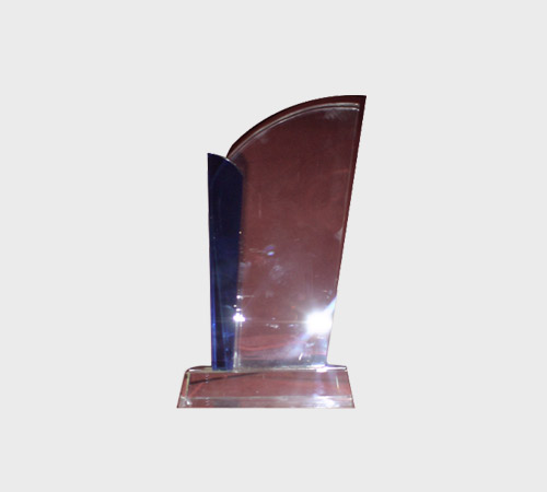 Maroon and Navy Blue Acrylic Curved Plaque - SKU ACA-196 - Acrylic
