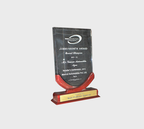 Black Acrylic Shield Plaque with Wood Edge - SKU ACA-212 - Acrylic