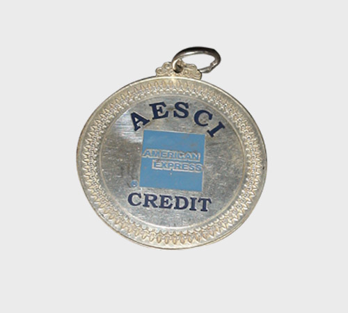 Silver Medal with Engraved Text Panel - SKU BM-003 - Metal