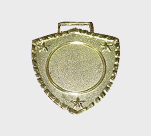 Gold Shield Medal with Tab Handle - SKU BM-006 - Metal