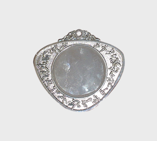 Silver Medal with Ornate Cast Border - SKU BM-010 - Metal