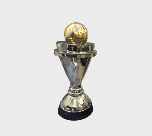 Chrome Cup Trophy with Gold Cricket Ball - SKU ME-041 - Metal