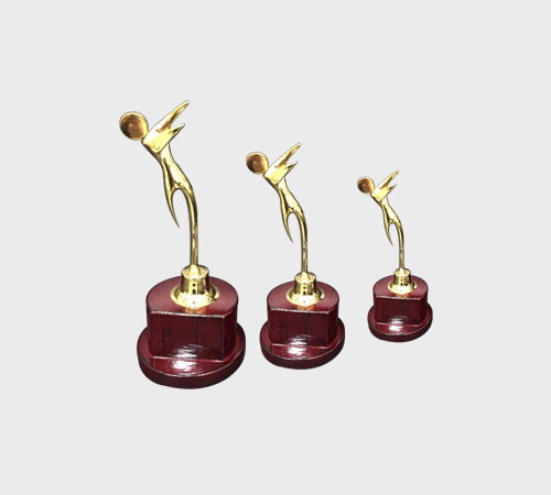 Gold Winged Figure Trophy in Graduated Sizes - SKU ME-056 - Metal