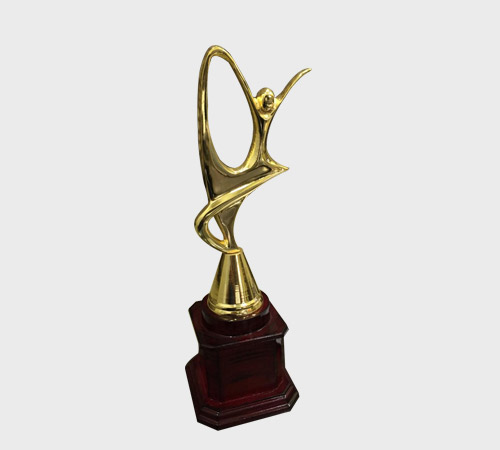 Gold Dancer Figure with Oval Loop - SKU ME-077 - Metal