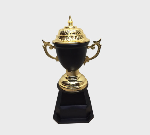 Black and Gold Ornate Urn Cup Trophy - SKU ME-084 - Metal