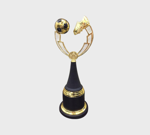 Gold Soccer Ball and Boot Trophy - SKU ME-099 - Metal