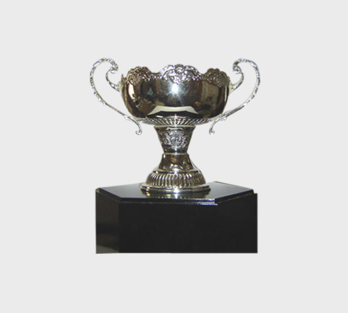 Crown-Rim Silver Bowl Cup on Stem - SKU MT-003 - Metal