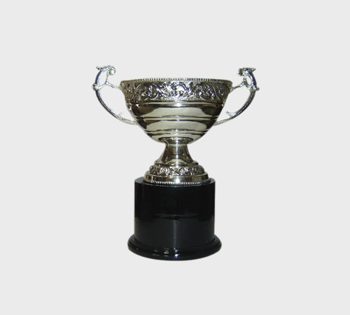 Egg-Shaped Lidded Cup with Curved Handles - SKU MT-004 - Metal
