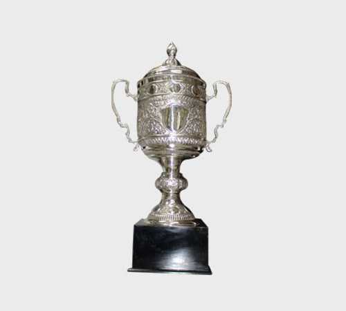 Lidded Silver Cup with Shield Cartouche - SKU MT-014 - Metal