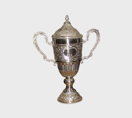 Acorn-Finial Lidded Cup with Drum Body - SKU MT-017 - Metal