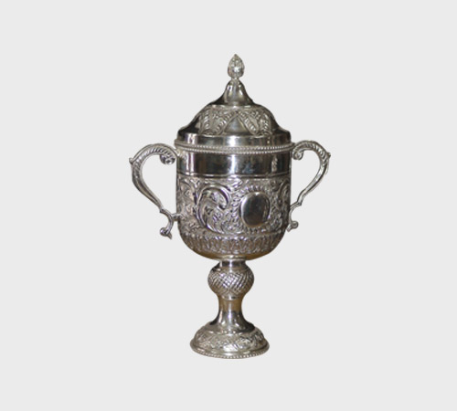 Urn-Shaped Lidded Cup with Scroll Handles - SKU MT-019 - Metal