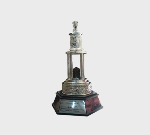 Pillared Tower Trophy with Lion Capital - SKU MT-022 - Metal