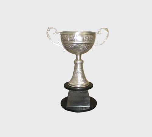 Floral-Panel Cup on Round Crystal Base - SKU MT-035 - Metal