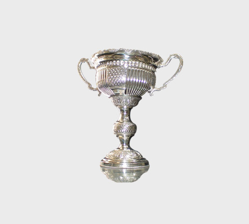 Silver Fluted Cup with Scroll Handles - SKU MT-045 - Metal