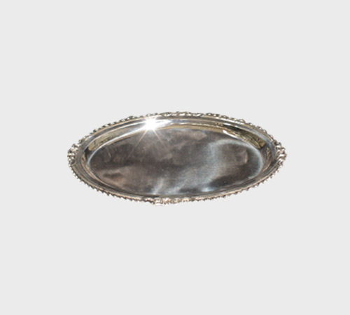 Silver Lidded Cup on Mahogany Pedestal - SKU MT-052 - Metal