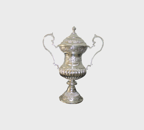 Silver Crest Cup on Black Base - SKU MT-059 - Metal