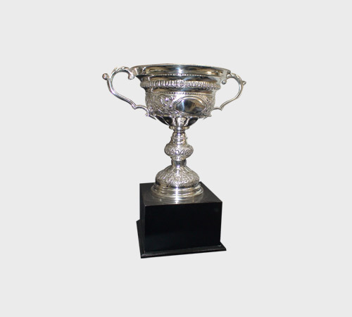 Silver Beaded-Rim Cup on Black Base - SKU MT-061 - Metal