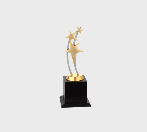 Gold Star Cluster on Curved Rods - SKU PAC-026 - Metal