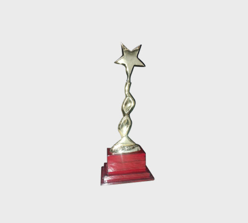 Gold Star Trophy on Twisted Stem - SKU PAC-044 - Metal
