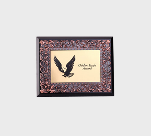 Copper Filigree Frame Plaque with Eagle Motif - SKU PAC-049 - Metal