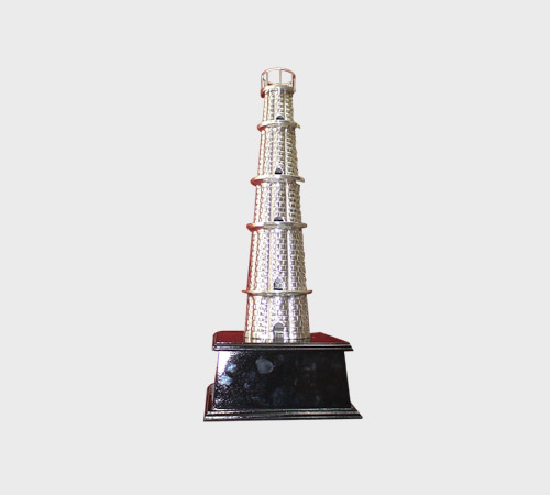 Silver Tower Trophy on Black Base - SKU PAC-054 - Metal