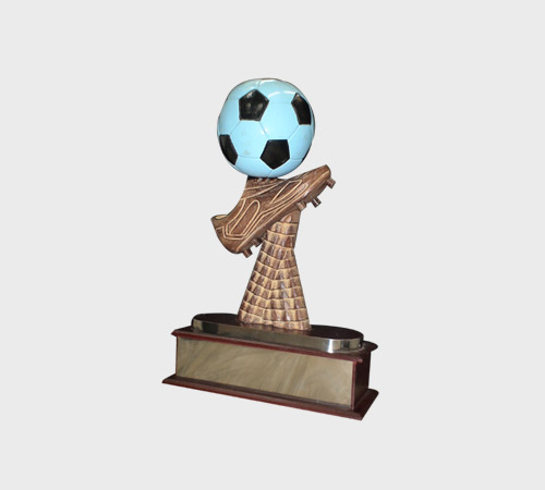 Football on Bronze Boot Trophy - SKU PAC-064 - Resin