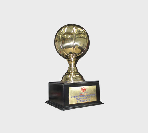 Gold Basketball Trophy on Black Base - SKU PAC-065 - Metal