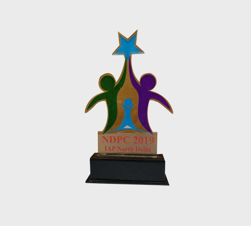 Colorful Figures Reaching for Star - SKU ST-005 - Acrylic