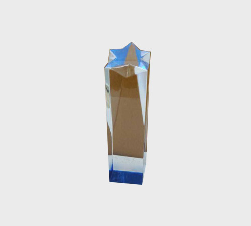 Faceted Crystal Obelisk with Star Point - SKU ST-010 - Crystal