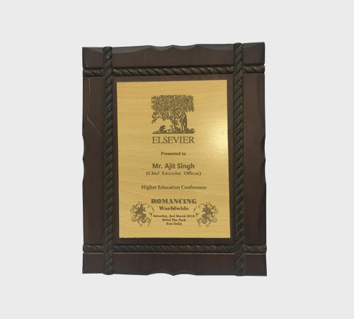 Dark Wood Plaque with Rope-Carved Border - SKU WA-002 - Wood