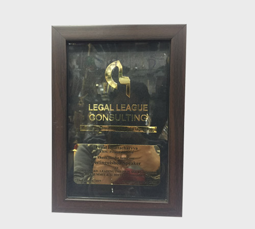 Dark Wood Framed Plaque with Crystal Front - SKU WA-005 - Wood