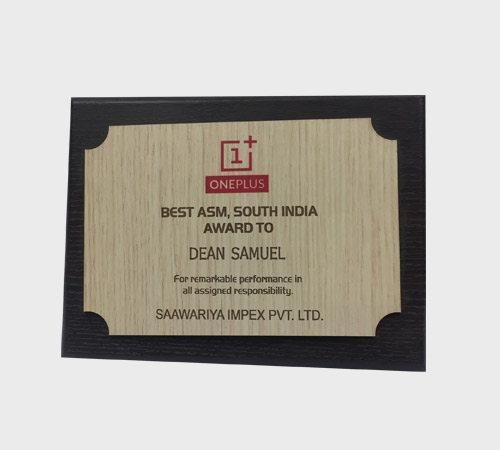 Black-Bordered Wood Plaque with Tan Panel - SKU WA-007 - Wood