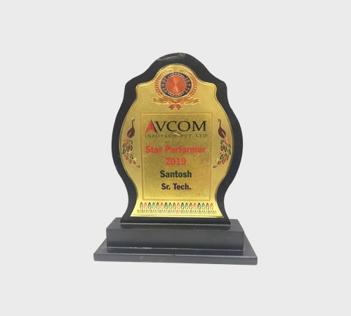 Arch Wood Plaque with Peacock Border - SKU WA-016 - Wood
