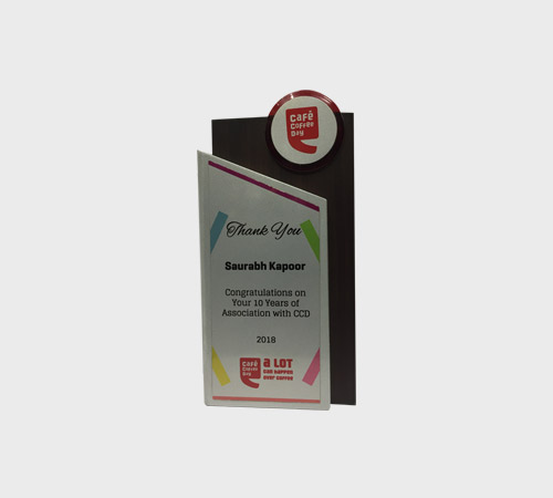 Standing Plaque with Round Badge and Colorful Stripes - SKU WA-048 - Wood